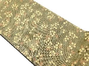 リサイクル　綾織萩模様織出し袋帯